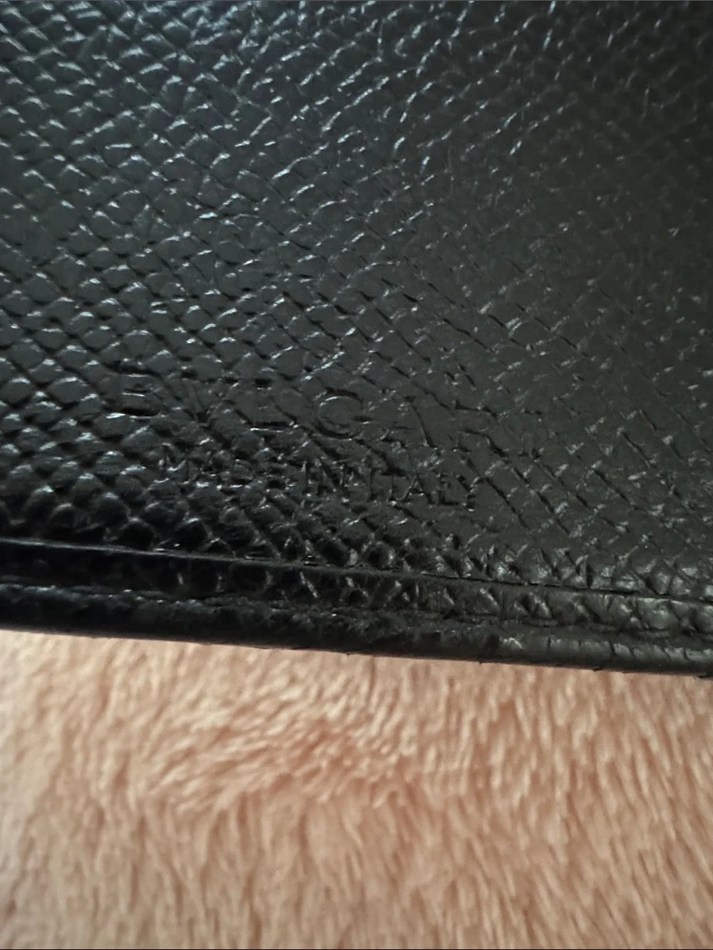 Bvlgari Classic Black Leather Bi-Fold Wallet - Men repaired & refurbished